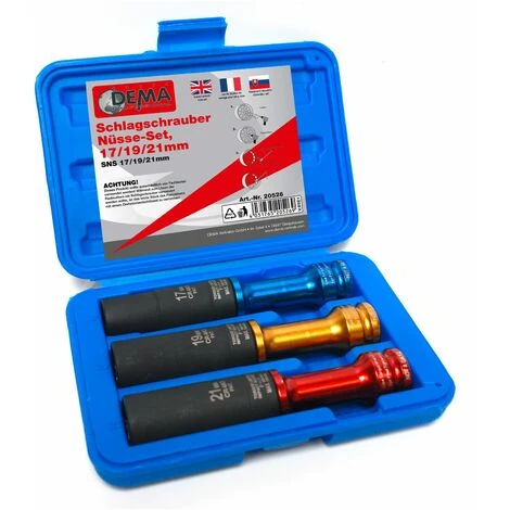 DEMA Schlagnüssesatz Schlagnüsse 17 19 21 Mm Schlagschrauber Nüsse Schlagnusssatz 3 DEMA Schlagnüssesatz Schlagnüsse 17 19 21 Mm Schlagschrauber Nüsse Schlagnusssatz