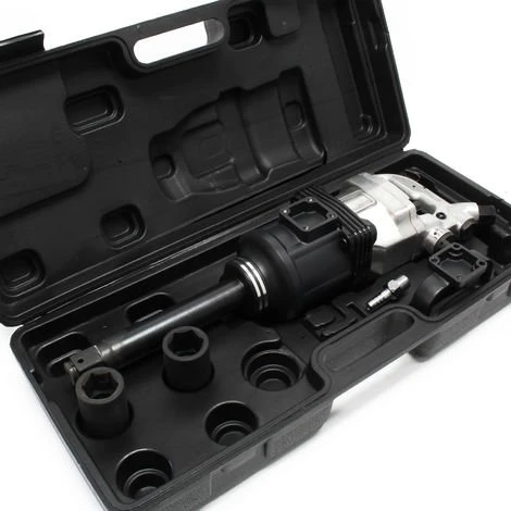 WILTEC Druckluft Schlagschrauber 25,4mm (1 Zoll) Mit Stecknüssen & Montierbaren Griff 4 WILTEC Druckluft Schlagschrauber 25,4mm (1 Zoll) Mit Stecknüssen & Montierbaren Griff – Bild 2