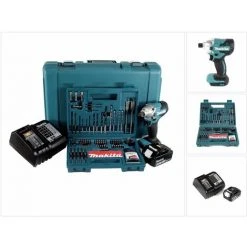 Makita DTD 156 STK Akku Schlagschrauber 18V 155Nm 1/4" + 1x Akku 5,0Ah + Ladegerät + 100 Tlg. Bit Bohrer Set + Koffer -Drehschlagschrauber Soldes 19359085 5