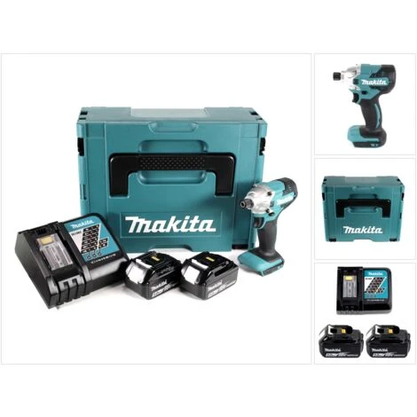 Makita DTD 156 RTJ Akku Schlagschrauber 18V 155Nm + 2x Akku 5,0Ah + Ladegerät + Makpac 5 Makita DTD 156 RTJ Akku Schlagschrauber 18V 155Nm + 2x Akku 5,0Ah + Ladegerät + Makpac – Bild 3