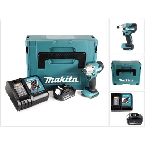 Makita DTD 156 RG1J Akku Schlagschrauber 18V 155Nm + 1x Akku 6,0Ah + Ladegerät + Makpac 5 Makita DTD 156 RG1J Akku Schlagschrauber 18V 155Nm + 1x Akku 6,0Ah + Ladegerät + Makpac – Bild 3