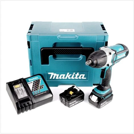 Makita DTW 450 RTJ 18V Li-ion Akku-Schlagschrauber Im Makpac + 2 X BL 1850 B 5,0 Ah Akku + DC 18 RC Schnellladegerät 4 Makita DTW 450 RTJ 18V Li-ion Akku-Schlagschrauber Im Makpac + 2 X BL 1850 B 5,0 Ah Akku + DC 18 RC Schnellladegerät – Bild 2