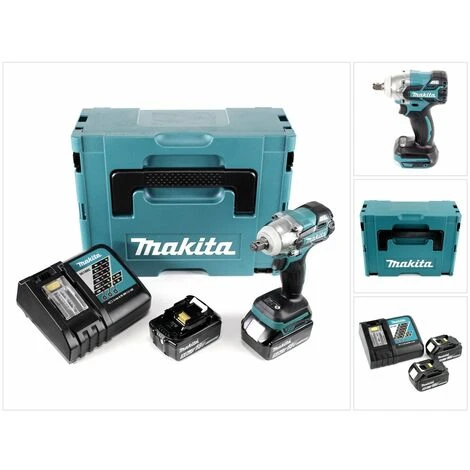 Makita DTW 285 RTJ Akku Schlagschrauber 18V 280Nm 1/2" Brushless + 2x Akku 5,0Ah + Ladegerät + Makpac 3 Makita DTW 285 RTJ Akku Schlagschrauber 18V 280Nm 1/2" Brushless + 2x Akku 5,0Ah + Ladegerät + Makpac