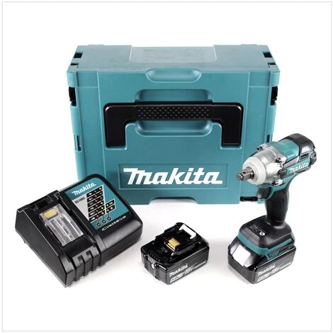 Makita DTW 285 RTJ Akku Schlagschrauber 18V 280Nm 1/2" Brushless + 2x Akku 5,0Ah + Ladegerät + Makpac 4 Makita DTW 285 RTJ Akku Schlagschrauber 18V 280Nm 1/2" Brushless + 2x Akku 5,0Ah + Ladegerät + Makpac – Bild 2
