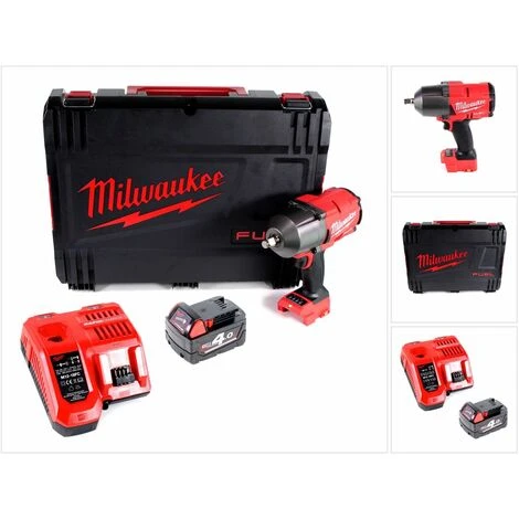 .MILWAUKEE. Milwaukee M18 FHIWF12-401X Akku Schlagschrauber 1/2" 18 V 1356 Nm + 1x Akku 4,0 Ah + Ladegerät + HD Box 4 .MILWAUKEE. Milwaukee M18 FHIWF12-401X Akku Schlagschrauber 1/2" 18 V 1356 Nm + 1x Akku 4,0 Ah + Ladegerät + HD Box – Bild 2
