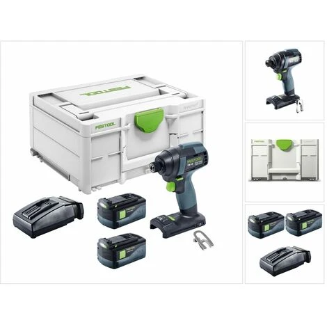 Festool TID 18-Basic Akku Schlagschrauber 18V 180Nm 1/4" ( 576481 ) + 2x Akku 5,2Ah + Ladegerät + Systainer 3 Festool TID 18-Basic Akku Schlagschrauber 18V 180Nm 1/4" ( 576481 ) + 2x Akku 5,2Ah + Ladegerät + Systainer