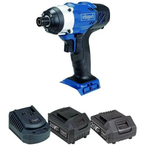 Pack SCHEPPACH Kabelloser Schlagschrauber 20V CID150-20ProS - 1 Akku 4,0Ah - 1 Akku 2,0Ah - 1 Schnellladegerät 3 Pack SCHEPPACH Kabelloser Schlagschrauber 20V CID150-20ProS - 1 Akku 4,0Ah - 1 Akku 2,0Ah - 1 Schnellladegerät