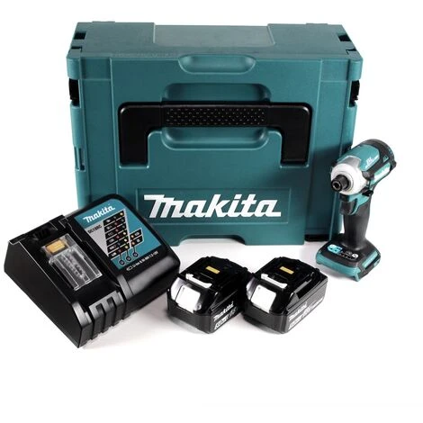 Makita DTD 171 RTJ Akku Schlagschrauber 18V 170Nm 1/4" Brushless + 2x Akku 5,0Ah + Ladegerät + Makpac 3 Makita DTD 171 RTJ Akku Schlagschrauber 18V 170Nm 1/4" Brushless + 2x Akku 5,0Ah + Ladegerät + Makpac
