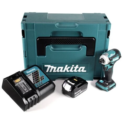 Makita DTD 171 RT1J Akku Schlagschrauber 18V 170Nm 1/4" Brushless + 1x 5,0Ah Akku + Ladegerät + Makpac 3 Makita DTD 171 RT1J Akku Schlagschrauber 18V 170Nm 1/4" Brushless + 1x 5,0Ah Akku + Ladegerät + Makpac