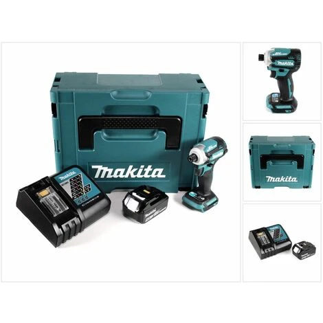 Makita DTD 171 RT1J Akku Schlagschrauber 18V 170Nm 1/4" Brushless + 1x 5,0Ah Akku + Ladegerät + Makpac 4 Makita DTD 171 RT1J Akku Schlagschrauber 18V 170Nm 1/4" Brushless + 1x 5,0Ah Akku + Ladegerät + Makpac – Bild 2