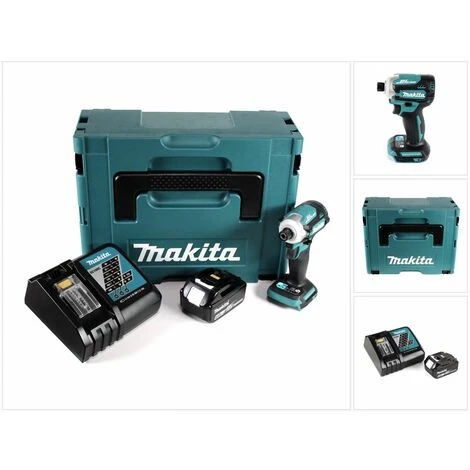 Makita DTD 171 RG1J Akku Schlagschrauber 18V 170Nm 1/4" Brushless + 1x 6,0Ah Akku + Ladegerät + Makpac 6 Makita DTD 171 RG1J Akku Schlagschrauber 18V 170Nm 1/4" Brushless + 1x 6,0Ah Akku + Ladegerät + Makpac – Bild 4