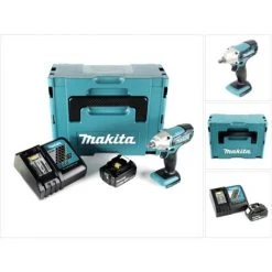 Makita DTW 190 RT1J Akku Schlagschrauber 18V 190Nm + 1x Akku 5,0Ah + Schnellladegerät Im Makpac 2 10 Makita DTW 190 RT1J Akku Schlagschrauber 18V 190Nm + 1x Akku 5,0Ah + Schnellladegerät Im Makpac 2 -Drehschlagschrauber Soldes 29981145 4
