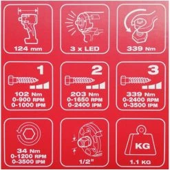 Milwaukee M18FIW2F12-502X Akku Schlagschrauber 1/2" Mit 2x M18B5 Li-Ion-Akku Und Schnelllader 10 Milwaukee M18FIW2F12-502X Akku Schlagschrauber 1/2" Mit 2x M18B5 Li-Ion-Akku Und Schnelllader -Drehschlagschrauber Soldes 32471811 4