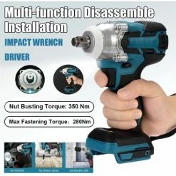 MANTA [ohne Lithium-Ionen-Batterie] Bürstenloser 18V 350NM Elektrischer Drehmomentschlüssel-Ersatz Für Makita DTW285Z -Drehschlagschrauber Soldes 32661316 4