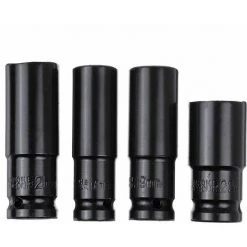 MANTA Impact Socket Set 17-22mm Pneumatische Sechskanthülse Langkopf Schwere Reifenhülse Für Lithium Elektroschlüssel Handwerkzeuge Lederring Xiao Zi Nur Schwarz Zubehör Option 1