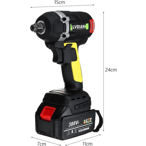 MANTA Akku Schlagschrauber Ratschen Schrauber Akkuschrauber Mit 2 Batterie Gelb 4 MANTA Akku Schlagschrauber Ratschen Schrauber Akkuschrauber Mit 2 Batterie Gelb – Bild 2
