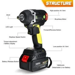 MANTA Akku Schlagschrauber Ratschen Schrauber Akkuschrauber Mit 2 Batterie Gelb 9 MANTA Akku Schlagschrauber Ratschen Schrauber Akkuschrauber Mit 2 Batterie Gelb -Drehschlagschrauber Soldes 32663608 3