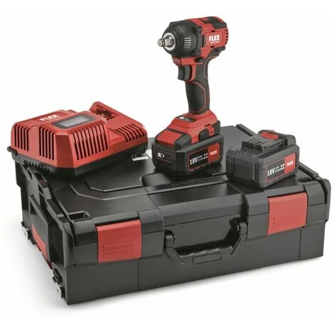 FLEX 18V Akku-Schlagschrauber IW 1/2 18.0-EC/5.0 Set |2x Akku L-Boxx 3 FLEX 18V Akku-Schlagschrauber IW 1/2 18.0-EC/5.0 Set |2x Akku L-Boxx