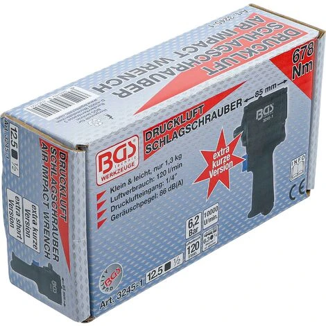 BGS Technic Druckluft-Schlagschrauber | 12,5 Mm (1/2") | 678 Nm | Extra Kurz 98 Mm 7 BGS Technic Druckluft-Schlagschrauber | 12,5 Mm (1/2") | 678 Nm | Extra Kurz 98 Mm – Bild 5