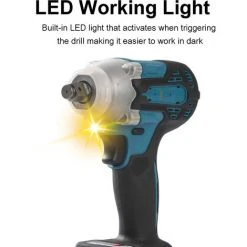 MAEREX 1tlg 520Nm Akku Schlagschrauber 1/2'' Elektrowerkzeuge Für 18V Makita 2500rpm -Drehschlagschrauber Soldes 37850015 3