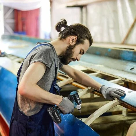 WESCOTOOLS Bürstenloser Akku Schlagschrauber, WESCO 18V 2.0Ah Schlagbohrschrauber Mit 20 Stück Bohrer-Bit, 180 Nm, 0-3600bpm, Bohrfutter Spannweite 6,35mm(1/4 Zoll), LED-Licht, Mit Akku Und Ladegerät 7 WESCOTOOLS Bürstenloser Akku Schlagschrauber, WESCO 18V 2.0Ah Schlagbohrschrauber Mit 20 Stück Bohrer-Bit, 180 Nm, 0-3600bpm, Bohrfutter Spannweite 6,35mm(1/4 Zoll), LED-Licht, Mit Akku Und Ladegerät – Bild 5