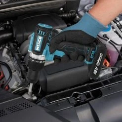 Bürstenloser Akkubohrer, WESCO 18V 2.0Ah Akku-Bohrschrauber, Max Drehmoment 60 N.m, Drehmomentstufen 22+1+1, 2-Gangschaltung, LED-Licht, Mit Gürtelclip, Akku Und Ladegerät/DEWS2319 -Drehschlagschrauber Soldes 39582504 5