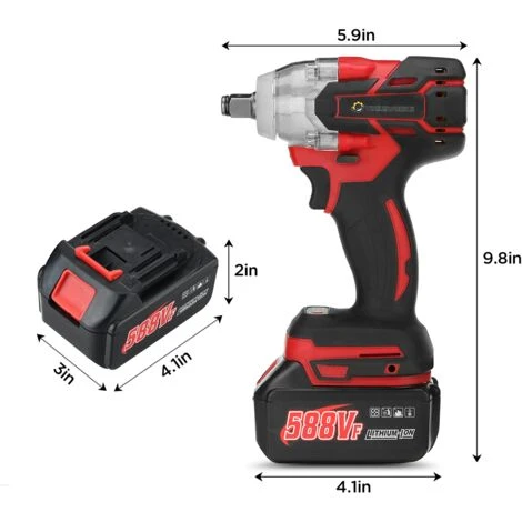 MANTA 588VF 580Nm Akku-Schlagschrauber Bürstenlos Akkuschrauber Bohrmaschine Inkl. 2 Akkus 5 MANTA 588VF 580Nm Akku-Schlagschrauber Bürstenlos Akkuschrauber Bohrmaschine Inkl. 2 Akkus – Bild 3