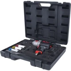 KSTOOLS® KS TOOLS 1/2'' MONSTER Hochleistungs-Druckluft-Schlagschrauber-Satz, 17-tlg, 1690 Nm