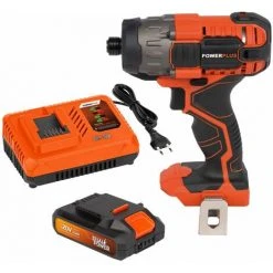 VARO Powerplus Dual Power Schlagschrauber + Ladegerät 20V/40V + Akku 20V LI-ION