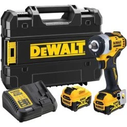 DeWALT Akku-Schlagschrauber DCF901P2-QW 1/2 Zoll 12V Inkl. 2x 5Ah Akkus, Schnellladegerät, TSTAK-Box II