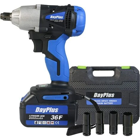 DAY PLUS Akku Schlagschrauber 18V 1/2 Zoll Vierkantschlüssel Mit Akku 6.0 Ah - Schnellladung, Drehmoment 420 Nm, Variable Geschwindigkeit Und LED-Leicht (Mit 1-Akku) 3 DAY PLUS Akku Schlagschrauber 18V 1/2 Zoll Vierkantschlüssel Mit Akku 6.0 Ah - Schnellladung, Drehmoment 420 Nm, Variable Geschwindigkeit Und LED-Leicht (Mit 1-Akku)
