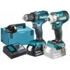 MAKITA 18V Akku-Kombo-Kit Bohrschrauber DLX2452TJ | DDF485 + DTW300 | 2x Akku 5,0 Ah MAKPAC -Drehschlagschrauber Soldes 53436171 1
