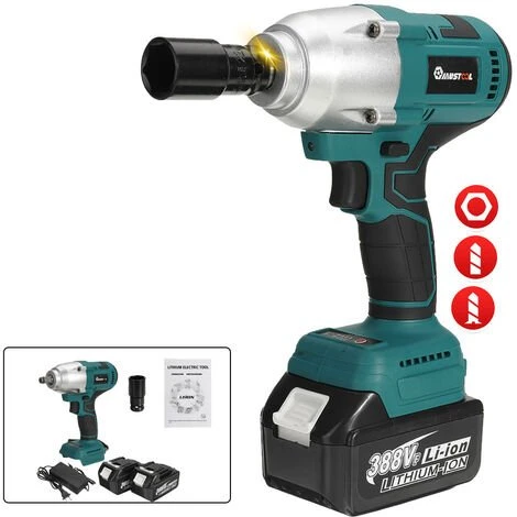 MOHOO 18V Akku Schlagschrauber 1/2'' Ratschen Schrauber Akku Ladegerät Nusse Mit 2 Batterien 3 MOHOO 18V Akku Schlagschrauber 1/2'' Ratschen Schrauber Akku Ladegerät Nusse Mit 2 Batterien