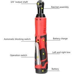 HAPPYSHOPPING Multifunktionaler 16,8-V-Schlagschrauber, Kabelloser, Wiederaufladbarer Elektrischer Schraubenschlüssel, 3/8 Zoll, 90 °, Rechtwinkliger Ratschenschlüssel, Schlagschrauber, Elektrowerkzeug,Host, Multicolor - Host, Multicolor -Drehschlagschrauber Soldes 57795758 3