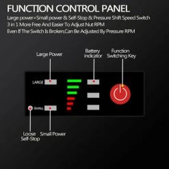 ONEVAN Akku-Schlagschrauber Drehschlagschrauber 2 EN 1 320N.M 1/2" - Für Makita 18V Akku - Mit 1*Akku+1*Tasche 10 ONEVAN Akku-Schlagschrauber Drehschlagschrauber 2 EN 1 320N.M 1/2" - Für Makita 18V Akku - Mit 1*Akku+1*Tasche -Drehschlagschrauber Soldes 58279187 4