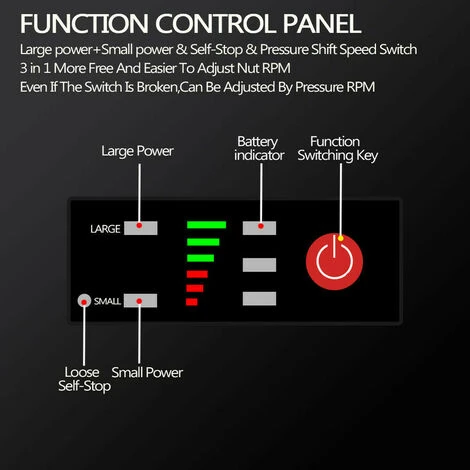 ONEVAN Akku-Schlagschrauber Drehschlagschrauber 2 EN 1 320N.M 1/2" - Für Makita 18V Akku - Mit 1*Akku+1*Tasche 6 ONEVAN Akku-Schlagschrauber Drehschlagschrauber 2 EN 1 320N.M 1/2" - Für Makita 18V Akku - Mit 1*Akku+1*Tasche – Bild 4
