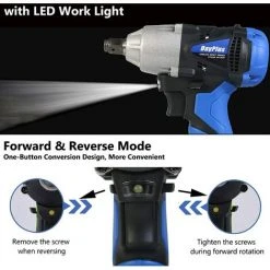 DAY PLUS Akku Schlagschrauber Set 18V, 420Nm Akku Drehschlagschrauber Mit 6.0Ah Akku, LED-Leicht, Vorwärts & Rückwärts Funktion, 14/17/19/22mm Stecknüsse Und Koffer 8 DAY PLUS Akku Schlagschrauber Set 18V, 420Nm Akku Drehschlagschrauber Mit 6.0Ah Akku, LED-Leicht, Vorwärts & Rückwärts Funktion, 14/17/19/22mm Stecknüsse Und Koffer -Drehschlagschrauber Soldes 59312593 2