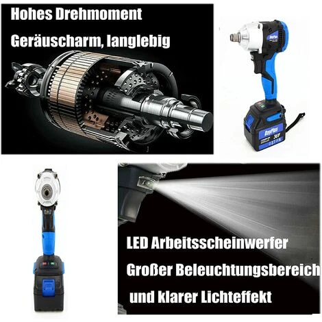 DAY PLUS 3 In 1 Akku Schlagschrauber 1/2 Zoll & 420Nm Drehmoment Akku Bohrschrauber & Akkuschrauber Mit 6.0 Ah Akku, LED-Arbeitslicht, 18V Akku Drehschlagschrauber Mit Koffer Und 16pcs Zubehör 5 DAY PLUS 3 In 1 Akku Schlagschrauber 1/2 Zoll & 420Nm Drehmoment Akku Bohrschrauber & Akkuschrauber Mit 6.0 Ah Akku, LED-Arbeitslicht, 18V Akku Drehschlagschrauber Mit Koffer Und 16pcs Zubehör – Bild 3