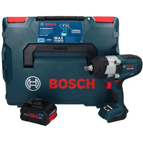 Bosch GDS 18V-1000 Professional Akku Drehschlagschrauber 18 V 1000 Nm BITURBO Brushless + 1x ProCORE Akku 5,5 Ah + L-Boxx - Ohne Ladegerät 4 Bosch GDS 18V-1000 Professional Akku Drehschlagschrauber 18 V 1000 Nm BITURBO Brushless + 1x ProCORE Akku 5,5 Ah + L-Boxx - Ohne Ladegerät – Bild 2