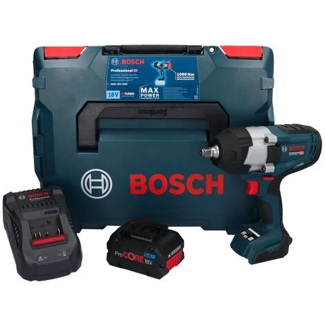Bosch GDS 18V-1000 Professional Akku Drehschlagschrauber 18 V 1000 Nm BITURBO Brushless + 1x ProCORE Akku 5,5 Ah + Ladegerät + L-Boxx 4 Bosch GDS 18V-1000 Professional Akku Drehschlagschrauber 18 V 1000 Nm BITURBO Brushless + 1x ProCORE Akku 5,5 Ah + Ladegerät + L-Boxx – Bild 2