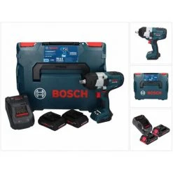 Bosch GDS 18V-1000 Professional Akku Drehschlagschrauber 18 V 1000 Nm BITURBO Brushless + 2x ProCORE Akku 4,0 Ah + Ladegerät + L-Boxx