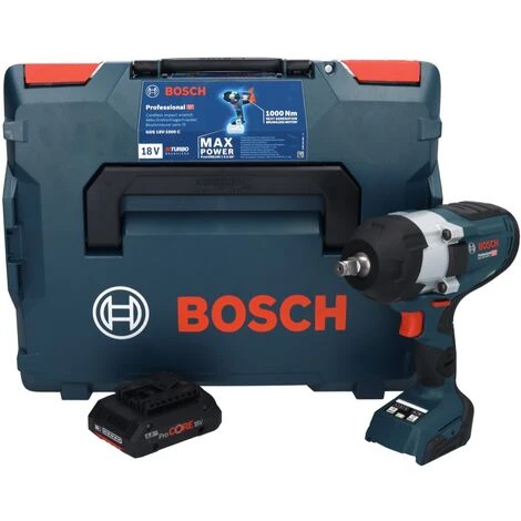 Bosch GDS 18V-1000 C Professional Akku Drehschlagschrauber 18 V 1000 Nm BITURBO Brushless + 1x ProCORE Akku 4,0 Ah + GCY 42 Bluetooth Modul + L-Boxx - Ohne Ladegerät 4 Bosch GDS 18V-1000 C Professional Akku Drehschlagschrauber 18 V 1000 Nm BITURBO Brushless + 1x ProCORE Akku 4,0 Ah + GCY 42 Bluetooth Modul + L-Boxx - Ohne Ladegerät – Bild 2