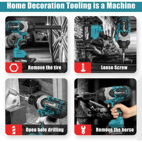 MUSTOOL Akku Schlagschrauber 2200Nm 18V Ratschen Schrauber Kompatibel Mit 2 Batterien 7 MUSTOOL Akku Schlagschrauber 2200Nm 18V Ratschen Schrauber Kompatibel Mit 2 Batterien – Bild 5
