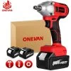 ONEVAN Akku-Schlagschrauber, 800n. M, Bürstenloser Schraubenschlüssel, 1/2 Zoll Li-Ion Akku, Für Makita 18V Akku, Für Autoreifen - Mit 2 Akkus -Drehschlagschrauber Soldes 63595142 1