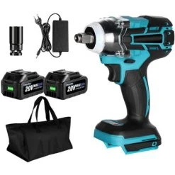 ONEVAN 18 V 1/2 Zoll Bürstenloser Elektrischer Schlagschrauber Mit 1 Stecker 2 Akku Handbohrmaschine Akkuschrauber Elektrowerkzeug Schraubendreher