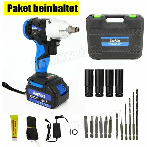 DAY PLUS Dayplus 3 In 1 Akku Schlagschrauber 1/2 Zoll & 420Nm Drehmoment Akku Bohrschrauber & Akkuschrauber Mit 6.0 Ah Akku, LED-Arbeitslicht, 18V Akku Drehschlagschrauber Mit Koffer Und 16pcs Zubehör 3 DAY PLUS Dayplus 3 In 1 Akku Schlagschrauber 1/2 Zoll & 420Nm Drehmoment Akku Bohrschrauber & Akkuschrauber Mit 6.0 Ah Akku, LED-Arbeitslicht, 18V Akku Drehschlagschrauber Mit Koffer Und 16pcs Zubehör