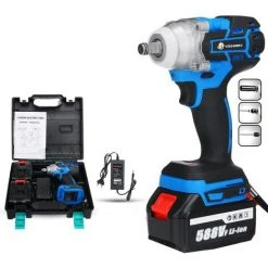 VIOLEWORKS Akku Schlagschrauber Bohrmaschine Akkuschrauber Mit 2 Akkus