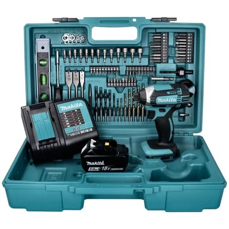 Makita DTD 152 STX5 Akku Schlagschrauber 18 V 165 Nm + 1x Akku 5,0 Ah + Ladegerät + 101 Tlg. Zubehör Set + Koffer 3 Makita DTD 152 STX5 Akku Schlagschrauber 18 V 165 Nm + 1x Akku 5,0 Ah + Ladegerät + 101 Tlg. Zubehör Set + Koffer