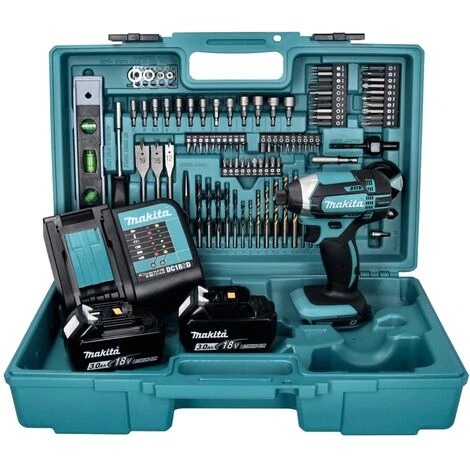 Makita DTD 152 SF2X5 Akku Schlagschrauber 18 V 165 Nm + 2x Akku 3,0 Ah + Ladegerät + 101 Tlg. Zubehör Set + Koffer 6 Makita DTD 152 SF2X5 Akku Schlagschrauber 18 V 165 Nm + 2x Akku 3,0 Ah + Ladegerät + 101 Tlg. Zubehör Set + Koffer – Bild 4