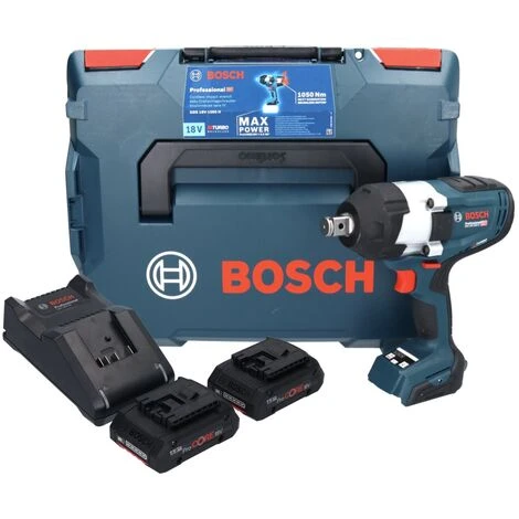 Bosch GDS 18V-1050 H Akku Drehschlagschrauber 18 V 1050 Nm 3/4" Biturbo Brushless + 2x ProCORE Akku 4,0 Ah + Ladegerät + L-Boxx 4 Bosch GDS 18V-1050 H Akku Drehschlagschrauber 18 V 1050 Nm 3/4" Biturbo Brushless + 2x ProCORE Akku 4,0 Ah + Ladegerät + L-Boxx – Bild 2